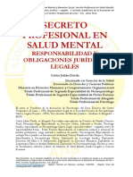 Secreto Profesional en Salud Mental