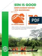 U.P. Mountaineers' Ipo Watershed Accomplishment Report (2007 To 2015)