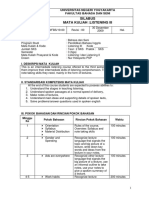 Silabus Listening 3x - 0