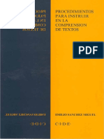 Sanchez Miguel Emilio - Procedimientos para Instruir en La Comprensión de Textos PDF