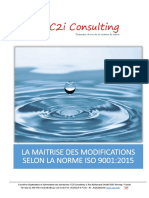 Article Maîtrise Des Modifications Dans La Norme ISO 9001:2015