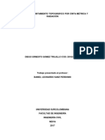 Informe de Levantamiento Topográfico Por Cinta Métrica y Radiación