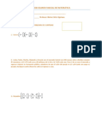 Tercer Examen Parcial de Matemática