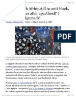 Why Is South Africa Still So Anti-Black, So Many Years After Apartheid? - Panashe Chigumadzi - Opinion - The Guardian