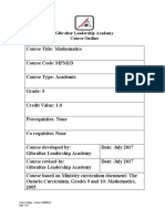 mpm1d Course Outline