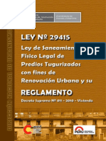 Ley 29415 y Su Reglamento