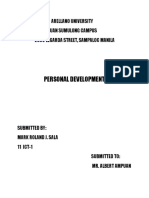 Personal Development: Arellano University Juan Sumulong Campus 2600 Legarda Street, Sampaloc Manila