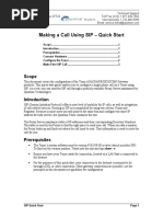 Making A Call Using SIP - Quick Start: Scope