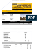 Material Hoja Calculo Productividad Cargador Frontal Identificacion Costo Horario Operacion Produccion Posesion Datos