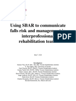 Using SBAR To Communicate Falls Risk and Management in Interprofessional Rehabilitation Teams