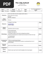 The City School: Class Subject Topic Kidney Date Duration Term