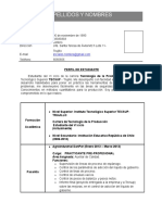 Formato de CV - Modelo Alumnos