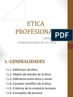 Unidad 1 Generalidades de La Etica PDF