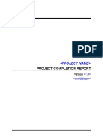 Eplc Project Completion Report Template