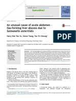 An Unusual Cause of Acute Abdomend Gas-Forming Liver Abscess Due To Salmonella Enteritidis