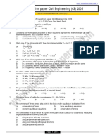 GATE 2005 CE - Civil Engineering Previous Year Question Paper With Answer Key