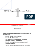 PL/SQL Programming Concepts: Review