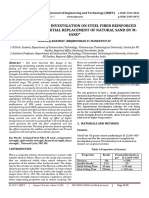 An Experimental Investigation On Steel Fiber Reinforced Concrete With Partial Replacement of Natural Sand by M-Sand