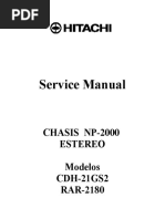 Service Manual: CHASIS NP-2000 Estereo Modelos CDH-21GS2 RAR-2180