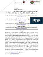 Evaluation of Chronic Patient Nursing Care by The Patients - A University Hospital Case