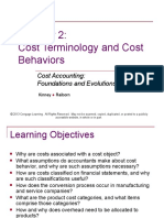 Chapter 2 Cost Terminology Cost Behaviors