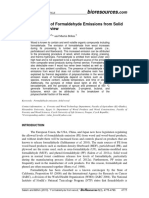 Bioresources.: Understanding of Formaldehyde Emissions From Solid Wood: An Overview