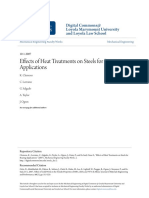 Effects of Heat Treatments On Steels For Bearing Applications