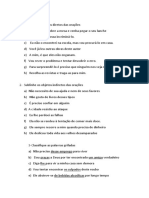 EXERCÍCIOS-objeto Direto, Indireto e Complemento Nominal - Douglas Tufano