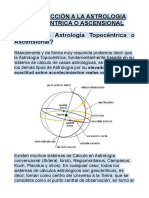 Introducción A La Astrologia Topocéntrica o Ascensional