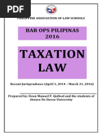 Bar Ops Pilipinas 2016: Taxation LAW