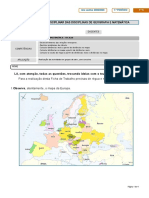 Ficha de Articulação Interdisciplinar GEOGRAFIA MATEMÁTICA