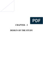 Chapter - I Design of The Study