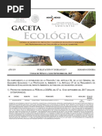 Gaceta Ecológica de La Semarnat Donde Se Informa Del Proyecto