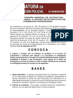 Convocatoria Licenciatura de Investigación Policial