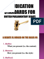 Adjudication Considerations For British Parliamentary Debate PDF