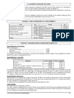 Chapitre 5 L Evaluation de L Entreprise La Societe Yolande Sujet PDF