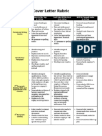 Cover Letter Rubric