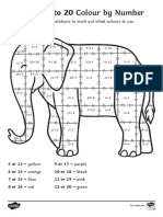 T T 12230 Elmer Addition To 20 Colour by Numbers Sheet Ver 1