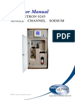 9245 Single Channel On-Line Sodium Analyzer-Operator Manual