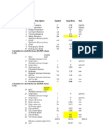 S.No Description Symbol Input Data Unit Design Data