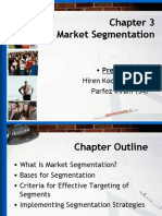 Market Segmentation: - Prepared By: Hiren Kodiyatar (10) Parfez Virani