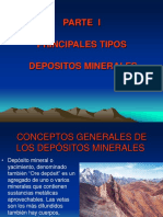 I Parte Principales Tipos de Yacimientos Mineros