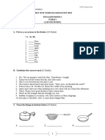 Form 1 English PT3 Format