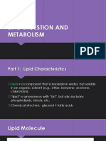 Lipid Digestion and Metabolism