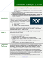 Guidance For Carrying Out Rig Checks