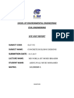 Shool of Environmental Engineering Civil Engineering: Submition Date