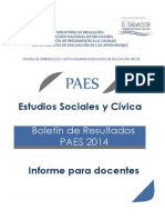 Boletín de Resultados PAES 2014 