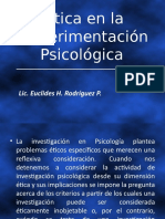 Ética en La Experimentación Psicológica