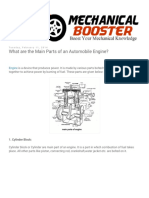 Mechanical Booster: What Are The Main Parts of An Automobile Engine?