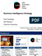 Business Intelligence Strategy: Paul Hawking SAP Mentor Victoria University